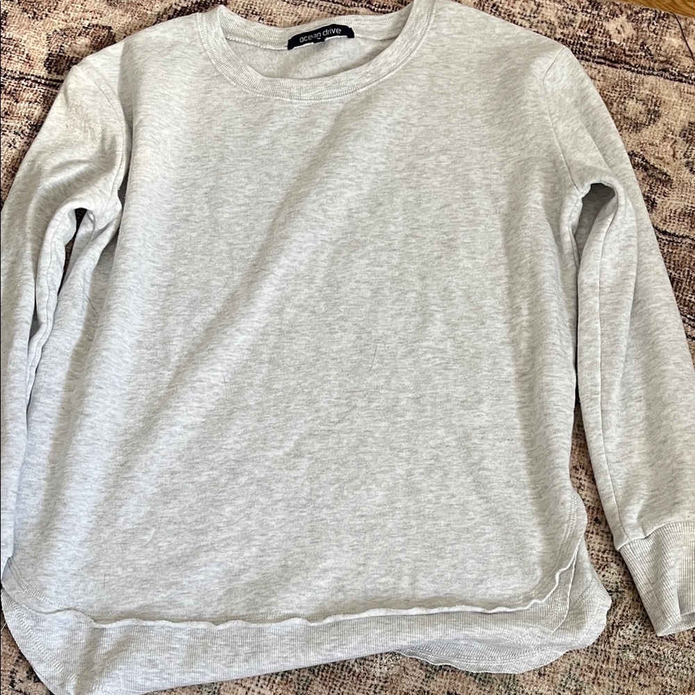Ocean Drive Light Gray Crewneck